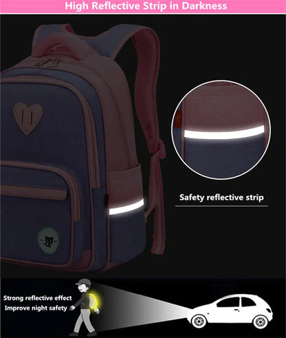 Fengdong primary school bag girls backpack 6-10Y elementary student book bag kids green purple pink school backpack children bag