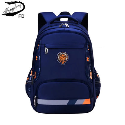 Fengdong primary school bags for boys student luminous backpack waterproof school backpack kids large bookbag teen boy schoolbag