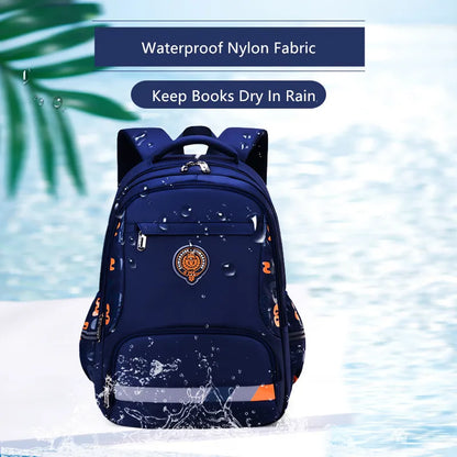 Fengdong primary school bags for boys student luminous backpack waterproof school backpack kids large bookbag teen boy schoolbag