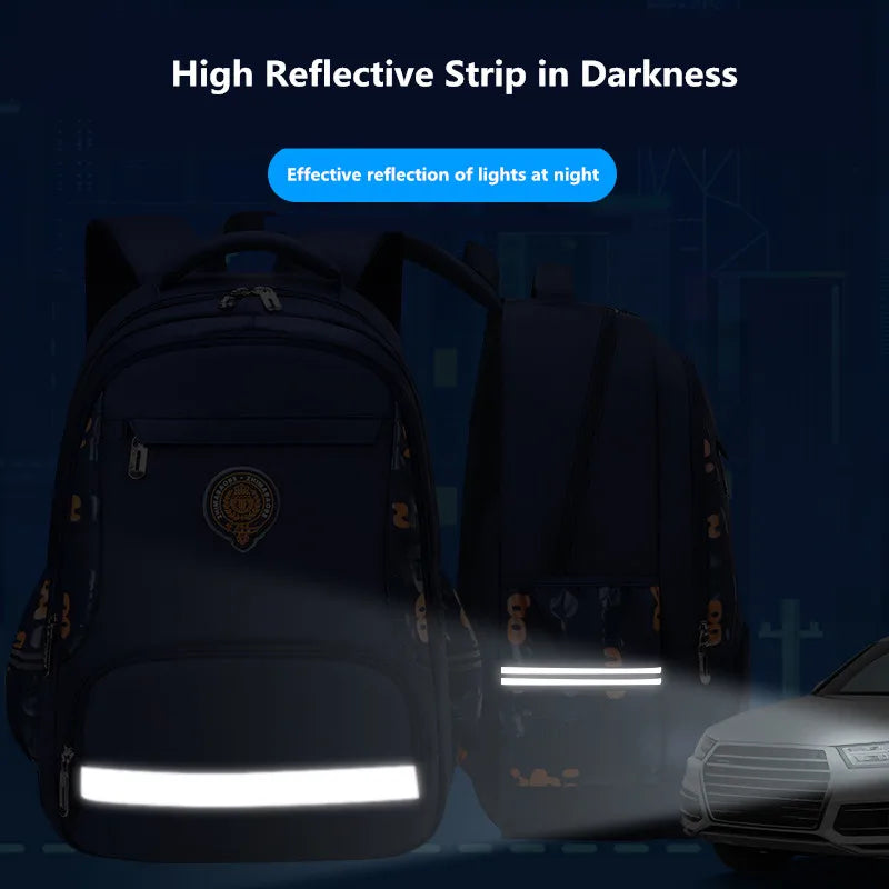 Fengdong primary school bags for boys student luminous backpack waterproof school backpack kids large bookbag teen boy schoolbag