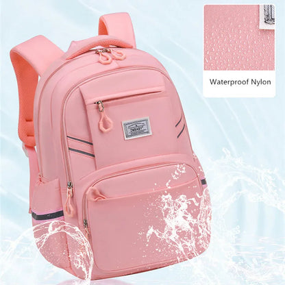 Fengdong school bags for boys large capacity book bag high reflective luminous backpack Elementary student backpack black pink