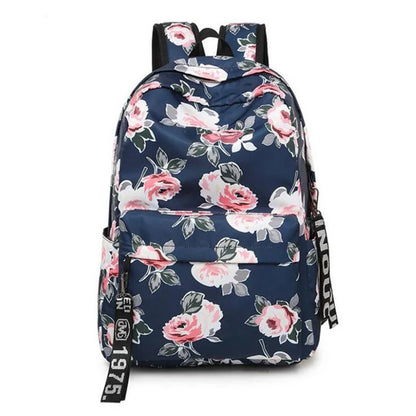 Fengdong school bags for teenage girls schoolbag children black flower backpack elementary school backpack kids book bag pack