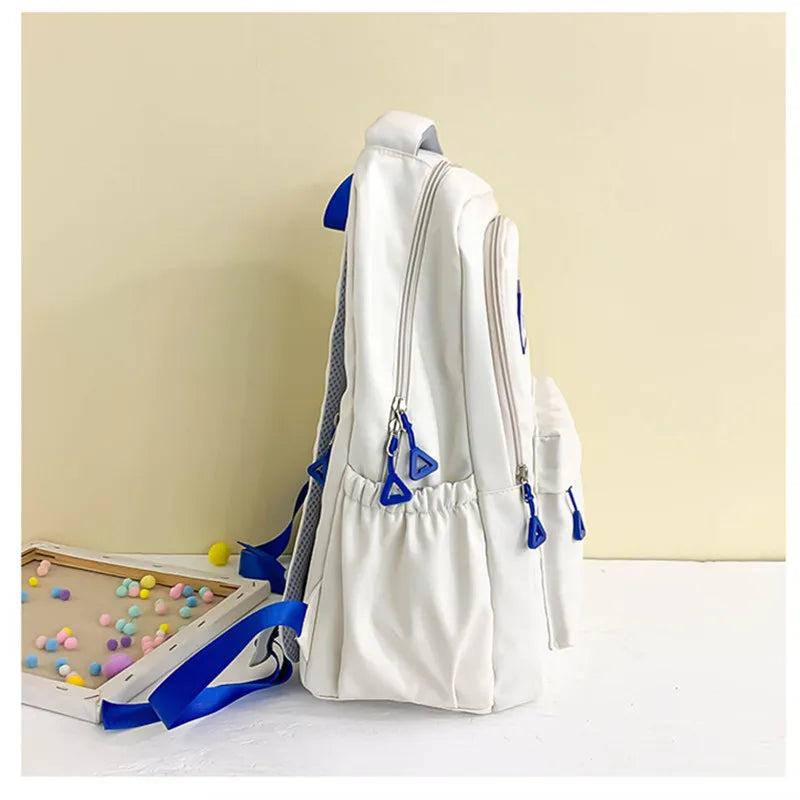 Fengdong simple backpack junior high school bags for teenage girls bookbag female lightweight travel backpack back to school bag