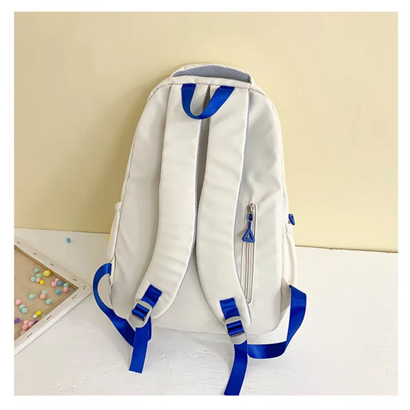 Fengdong simple backpack junior high school bags for teenage girls bookbag female lightweight travel backpack back to school bag