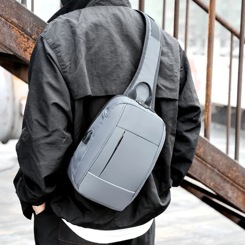 Fengdong small Chest Bag one shoulder sports bag men mini travel bags unisex casual Sling chest bag backbag boy Crossbody Bags