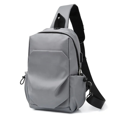 Fengdong small anti theft chest bag sling cross body bags men lightweight mini sport bag usb charge bagpack men messenger bags