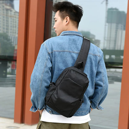 Fengdong small anti theft chest bag sling cross body bags men lightweight mini sport bag usb charge bagpack men messenger bags