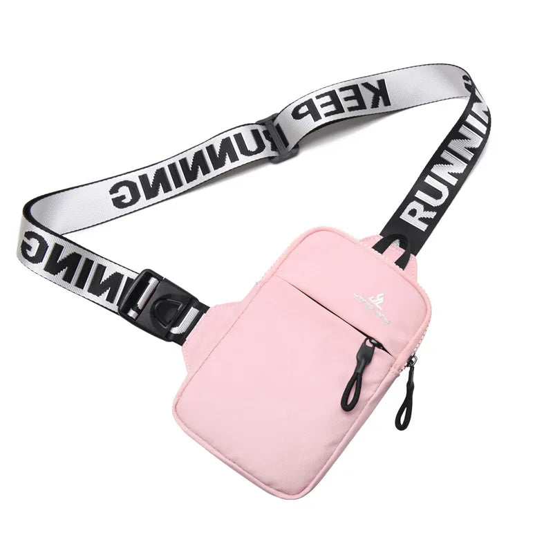 Fengdong small chest bag women mobile phone bag outdoor Sports bag for men mini fashion shoulder bag female messenger bag gift