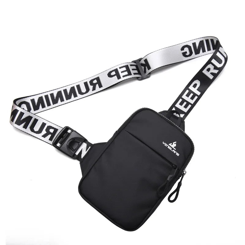 Fengdong small chest bag women mobile phone bag outdoor Sports bag for men mini fashion shoulder bag female messenger bag gift