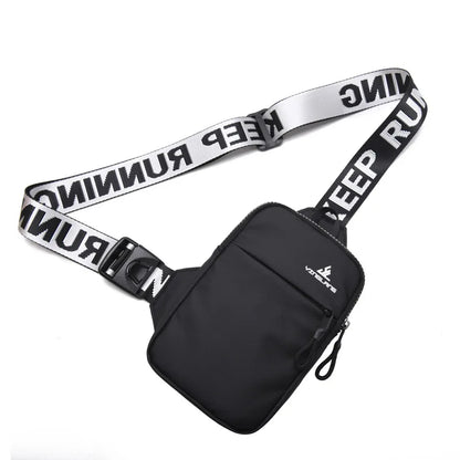 Fengdong small chest bag women mobile phone bag outdoor Sports bag for men mini fashion shoulder bag female messenger bag gift