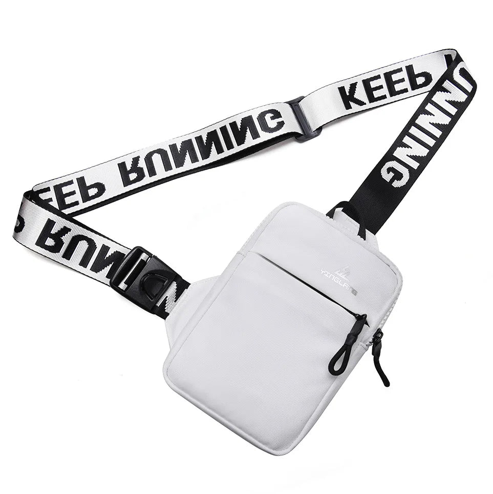Fengdong small chest bag women mobile phone bag outdoor Sports bag for men mini fashion shoulder bag female messenger bag gift
