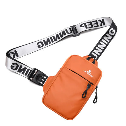 Fengdong small chest bag women mobile phone bag outdoor Sports bag for men mini fashion shoulder bag female messenger bag gift