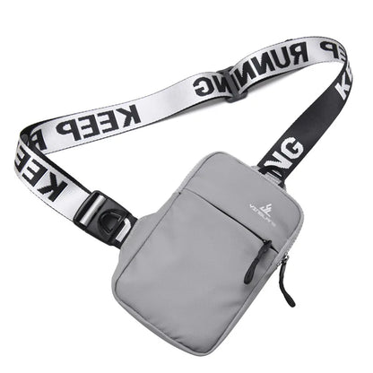 Fengdong small chest bag women mobile phone bag outdoor Sports bag for men mini fashion shoulder bag female messenger bag gift