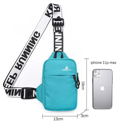 Fengdong small chest bag women mobile phone bag outdoor Sports bag for men mini fashion shoulder bag female messenger bag gift