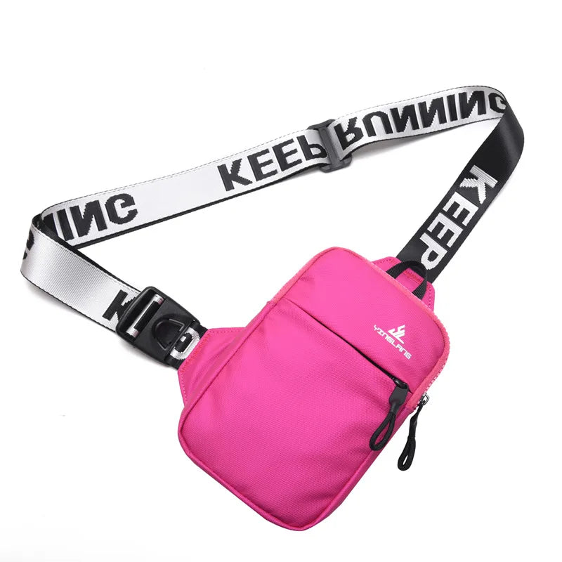 Fengdong small chest bag women mobile phone bag outdoor Sports bag for men mini fashion shoulder bag female messenger bag gift
