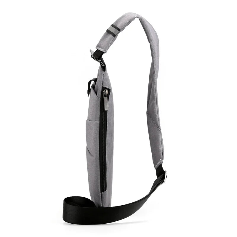 Fengdong small crossbody bags for men waterproof chest bag male lightweight messenger bag mini travel bag with reflective strip