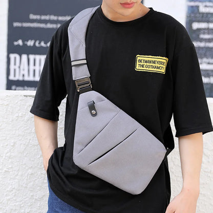 Fengdong small crossbody bags for men waterproof chest bag male lightweight messenger bag mini travel bag with reflective strip
