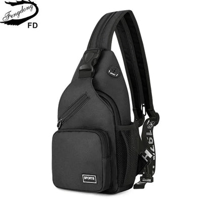 Fengdong small crossbody bags for women messenger bags casual sling chest bag female mini travel bag sport shoulder bag pack