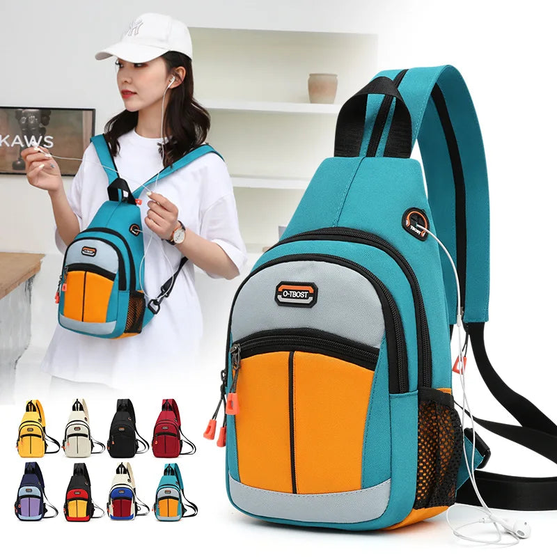 Fengdong small crossbody bags for women messenger bags casual sling chest bag female mini travel bag sport backpack shoulder bag