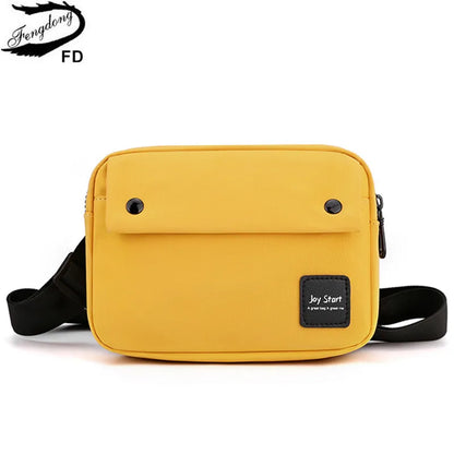 Fengdong small crossbody bags for women mini messenger bags casual sling chest bag female cell phone bag sport shoulder bag pack