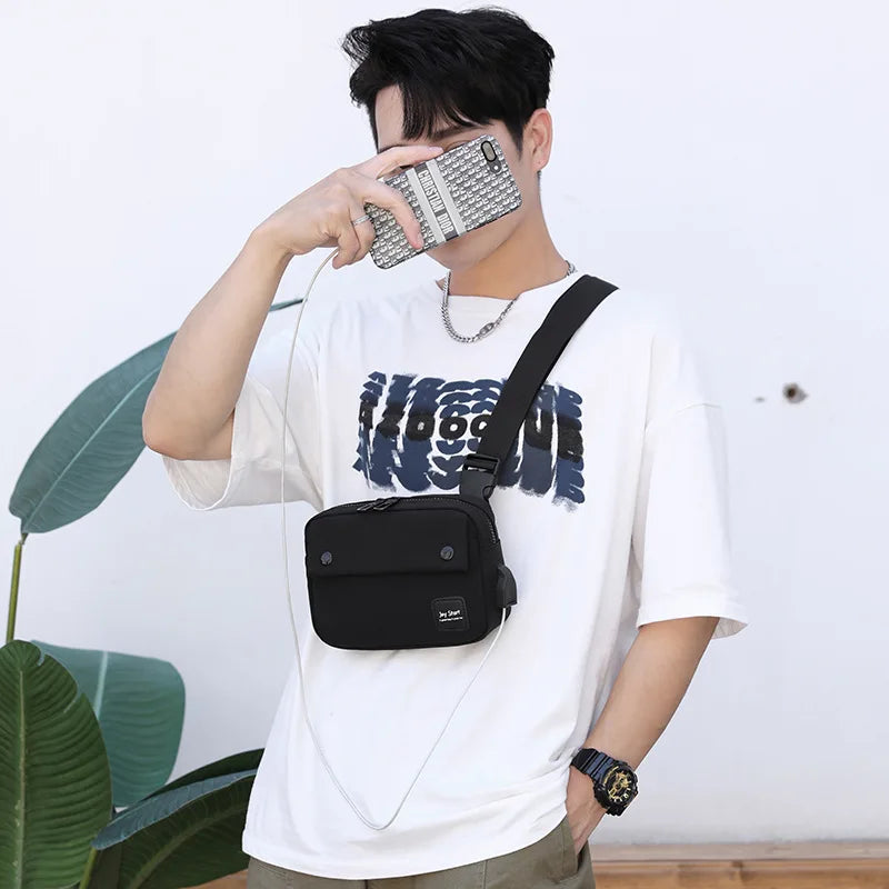 Fengdong small crossbody bags for women mini messenger bags casual sling chest bag female cell phone bag sport shoulder bag pack