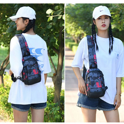 Fengdong small sports shoulder bag ladies chest bag mini crossbody bags for women messenger bags female outdoor sports phone bag