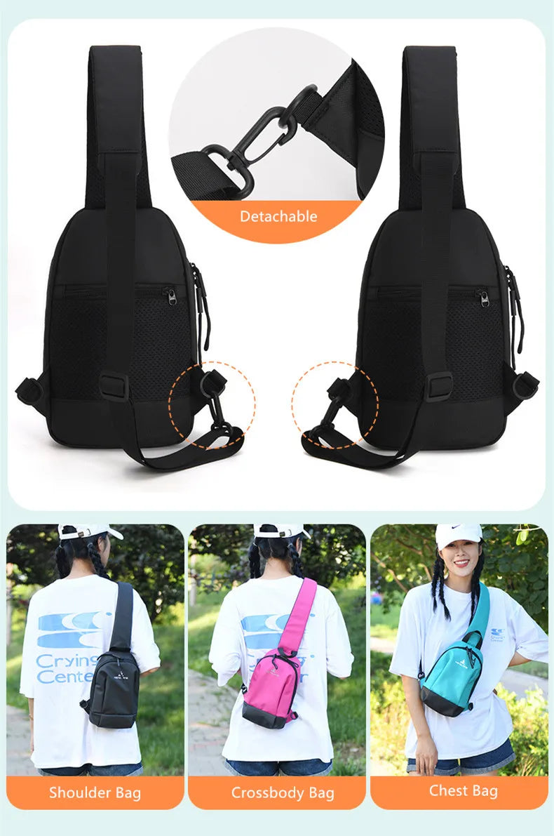Fengdong small sports shoulder bag ladies chest bag mini crossbody bags for women messenger bags female outdoor sports phone bag