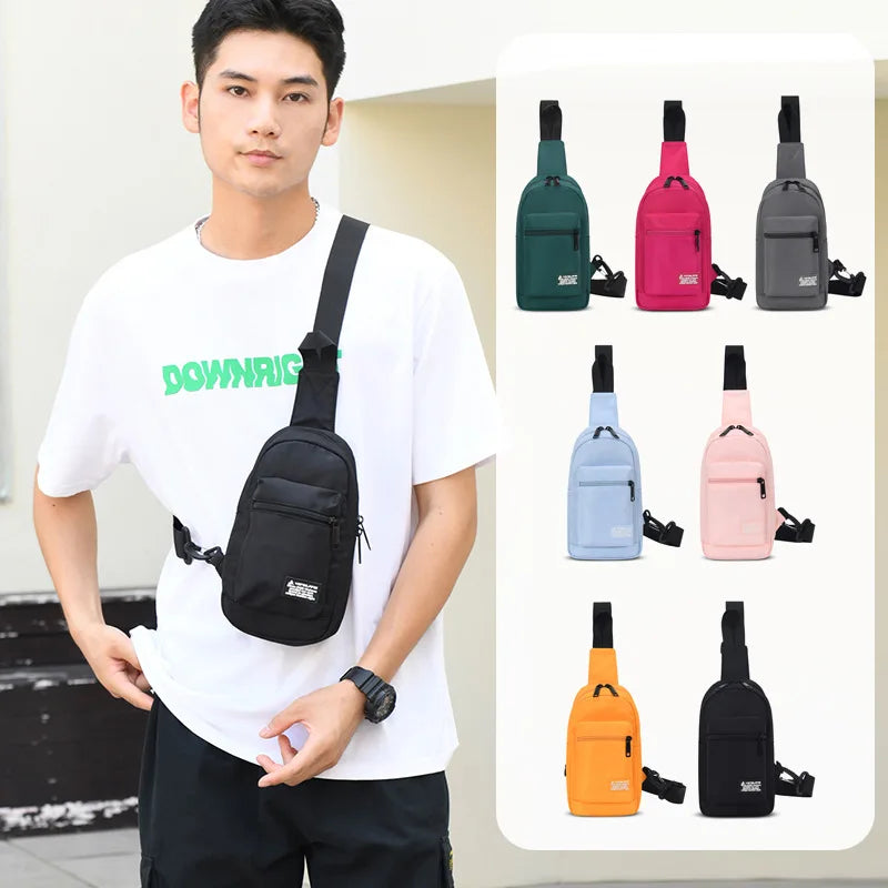 Fengdong sports chest bag for women small shoulder bag casual cross body bag woman mini outdoor sports backpack mobile phone bag