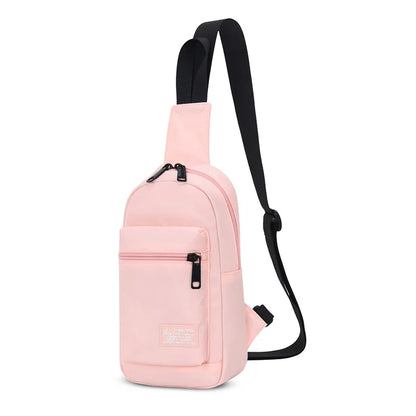 Fengdong sports chest bag for women small shoulder bag casual cross body bag woman mini outdoor sports backpack mobile phone bag