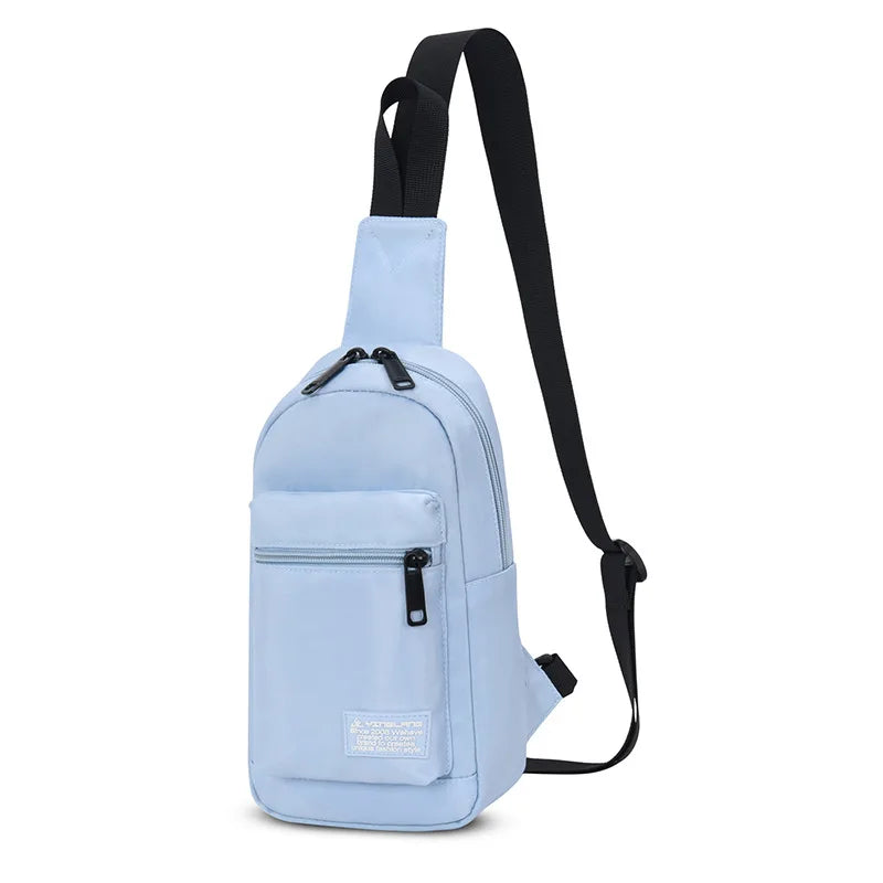 Fengdong sports chest bag for women small shoulder bag casual cross body bag woman mini outdoor sports backpack mobile phone bag