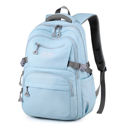 Fengdong teenage school backpack for girls simple solid color backpack women schoolbag youth school backpacks for women bookbag