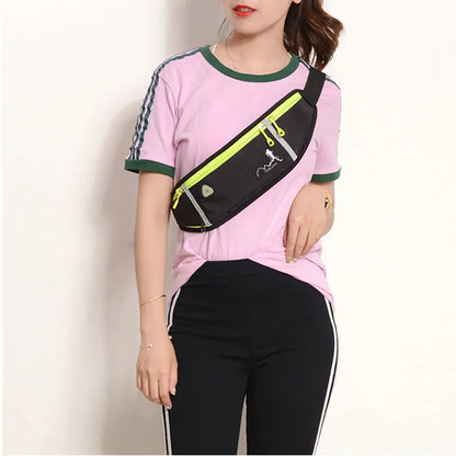 Fengdong ultra thin running bag sports waist bag men multifunctional waist pack sling chest bag anti-theft 5.5 inch phone bag