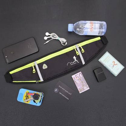 Fengdong ultra thin running bag sports waist bag men multifunctional waist pack sling chest bag anti-theft 5.5 inch phone bag