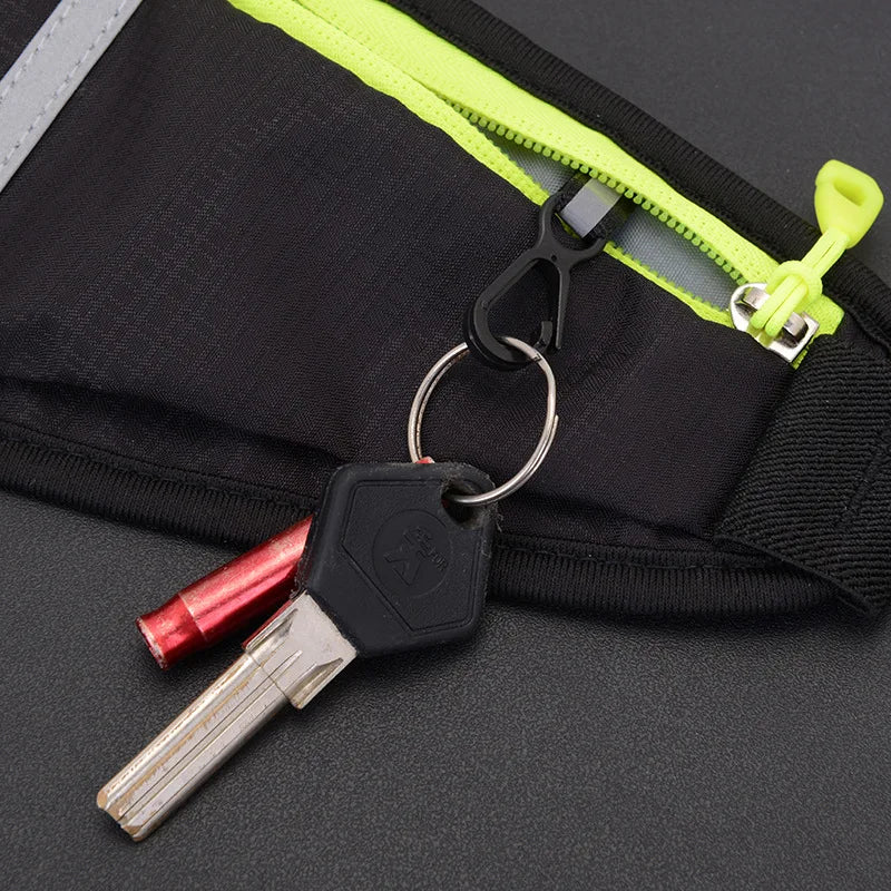 Fengdong ultra thin running bag sports waist bag men multifunctional waist pack sling chest bag anti-theft 5.5 inch phone bag
