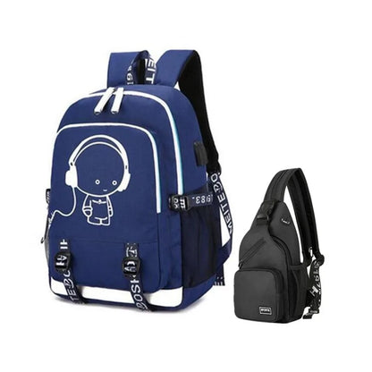 Fengdong waterproof school backpack for boy chest bag USB backpack for men travel bags male laptop bag pack school bags for boys
