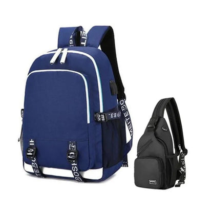 Fengdong waterproof school backpack for boy chest bag USB backpack for men travel bags male laptop bag pack school bags for boys