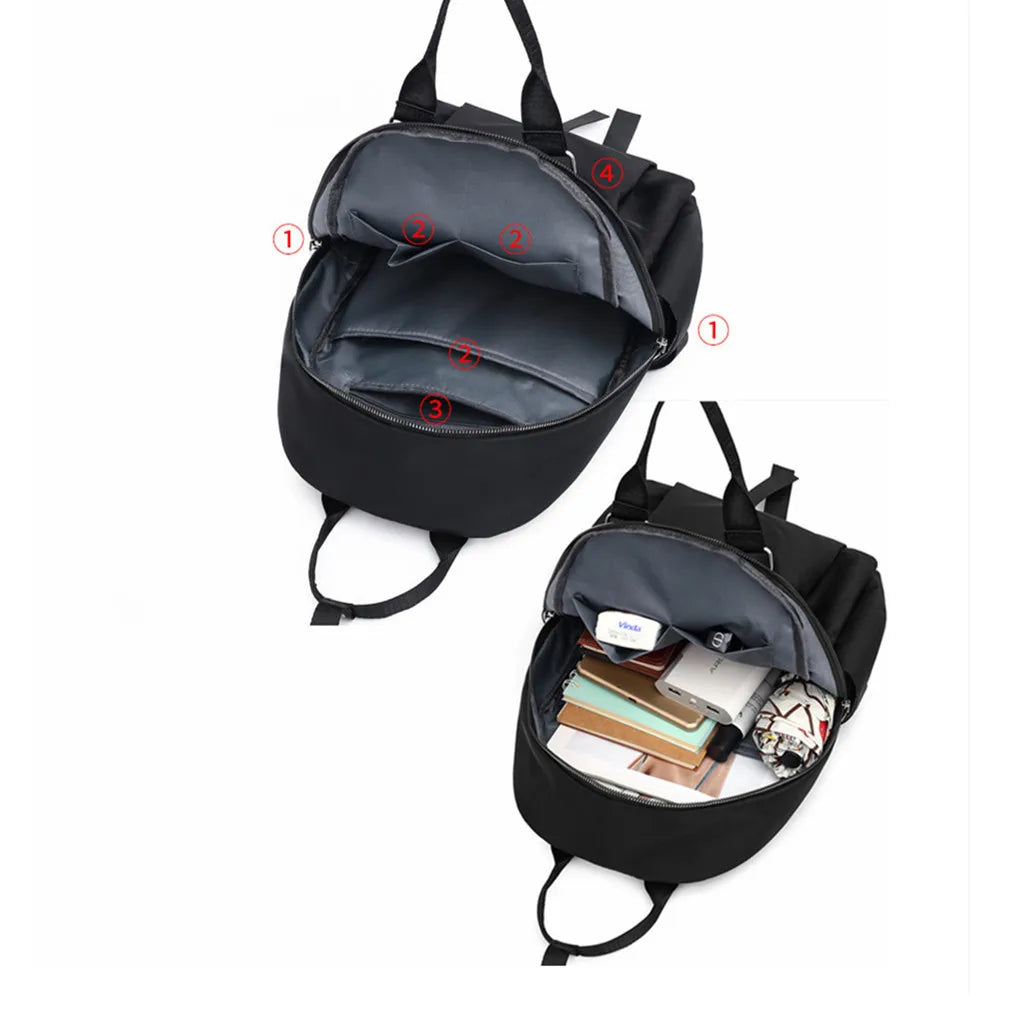 Fengdong women fashion backpack bag female waterproof lightweight casual travel backpack cute plush ball red blue black backpack
