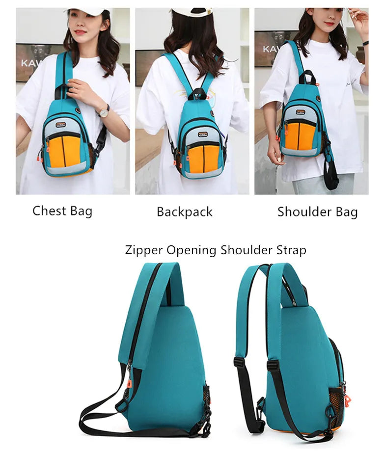 Fengdong women mini backpack small chest bag fashion messenger bag female sports bag travel bagpack crossbody bag girl back pack