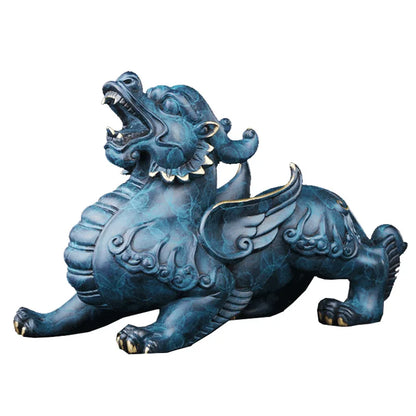 Fengshui Bawang all-copper ornaments living room shop opening gifts Bronze manufacturer Copper color pixiu