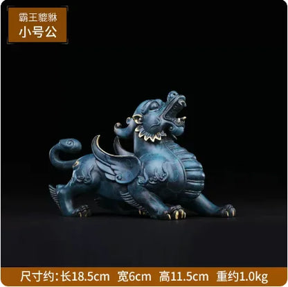 Fengshui Bawang all-copper ornaments living room shop opening gifts Bronze manufacturer Copper color pixiu