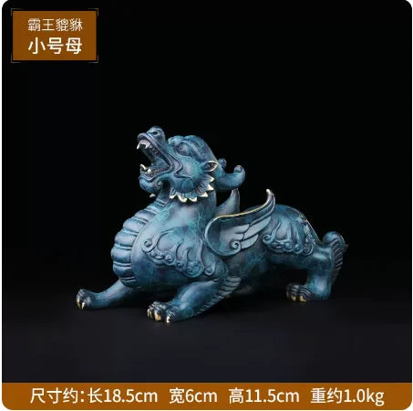 Fengshui Bawang all-copper ornaments living room shop opening gifts Bronze manufacturer Copper color pixiu