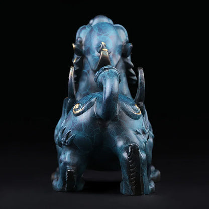 Fengshui Bawang all-copper ornaments living room shop opening gifts Bronze manufacturer Copper color pixiu