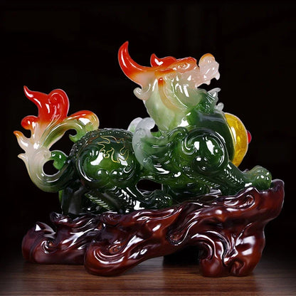 Fengshui Creativity Resin Embellishments Animal Model Lucky Fortune Ornaments Living Room Living Room Wine Cabinet Decorations
