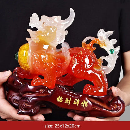 Fengshui Creativity Resin Embellishments Animal Model Lucky Fortune Ornaments Living Room Living Room Wine Cabinet Decorations