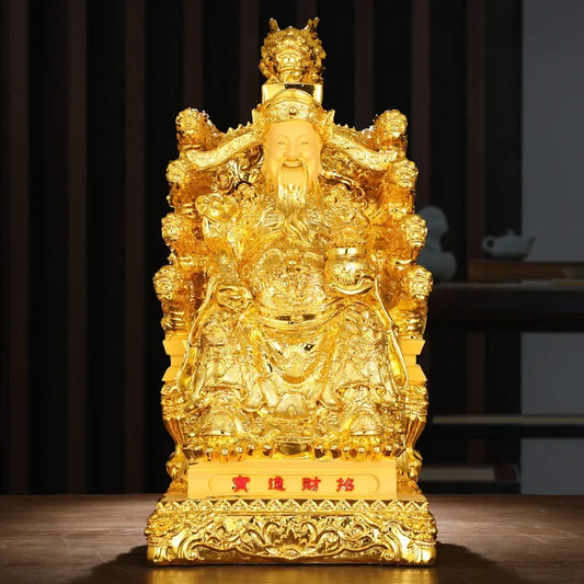 Fengshui God of Wealth Buddha Statue Fortune Decorations Household Living Offerings Opening Gifts