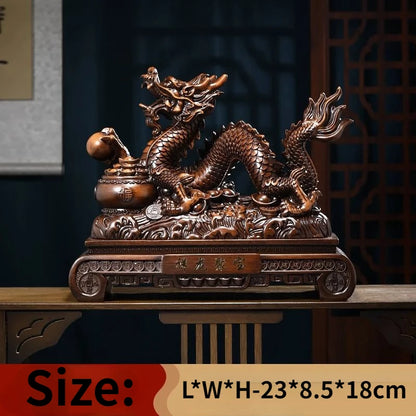 Fengshui Golden Dragon Ornaments Attract Wealth and Prosperity Living Room Foyer TV Cabinet Office Decoration Opening Gift