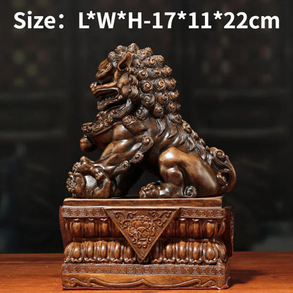Fengshui Lion Decoration Beijing Lion Resin Crafts Chinese Home Living Room Decoration Shop Opening Gift