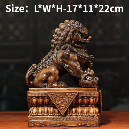 Fengshui Lion Decoration Beijing Lion Resin Crafts Chinese Home Living Room Decoration Shop Opening Gift