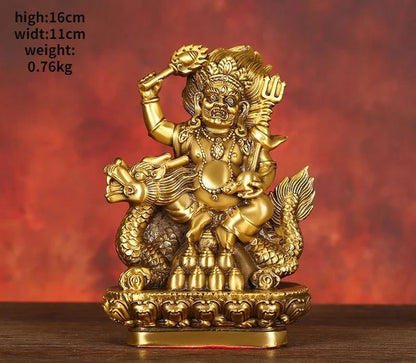 Fengshui Pure Copper God of Wealth Ornaments Buddha Statue Home Office Enshrined To Attract Wealth Statue