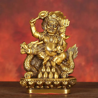 Fengshui Pure Copper God of Wealth Ornaments Buddha Statue Home Office Enshrined To Attract Wealth Statue